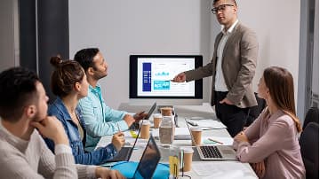 Sales reps pitching digital services